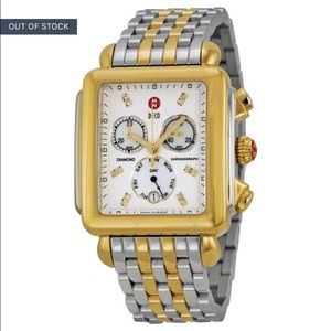 Michele Deco Two-Tone Diamond Dial Women's Watch